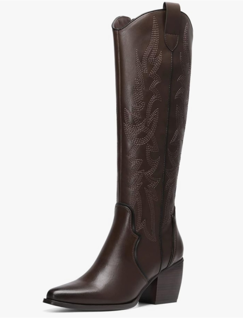 Dream Pairs Embroidered Boots - Dark Brown